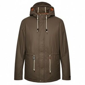 BEN SHERMAN Heavy Rain Jacket Parka Boating Coat w/ Liner Mens Hooded Utility